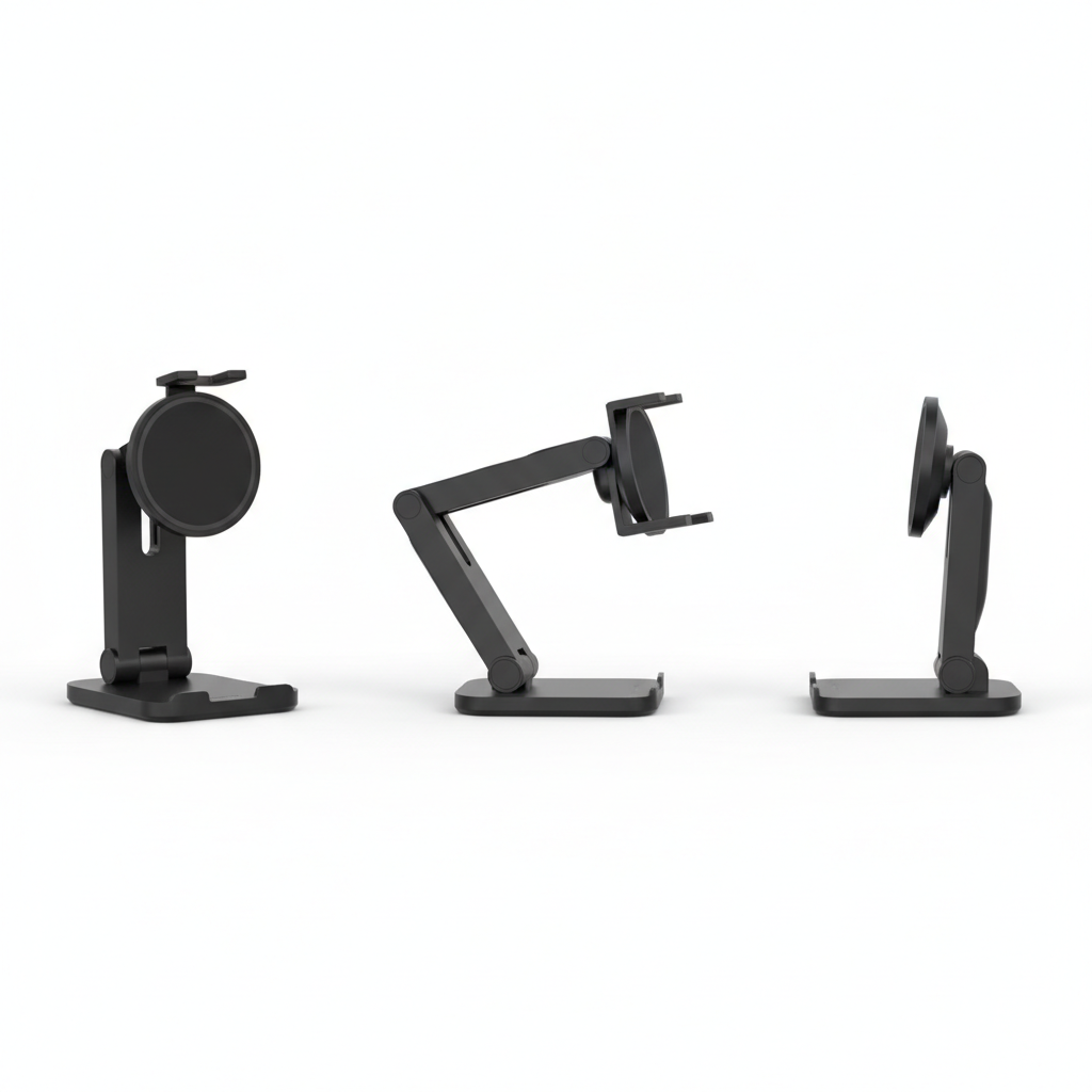 360 Adjustable Phone Stand White Background