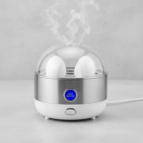 Egg Cooker Gray Background