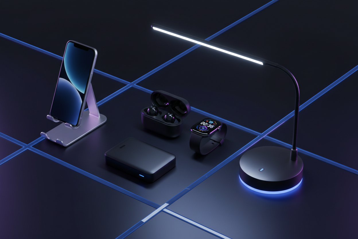 Tech Gadgets Flat Lay